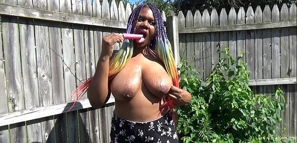  Topless Popsicle Sucking and Titty Licking  Nilou Achtland